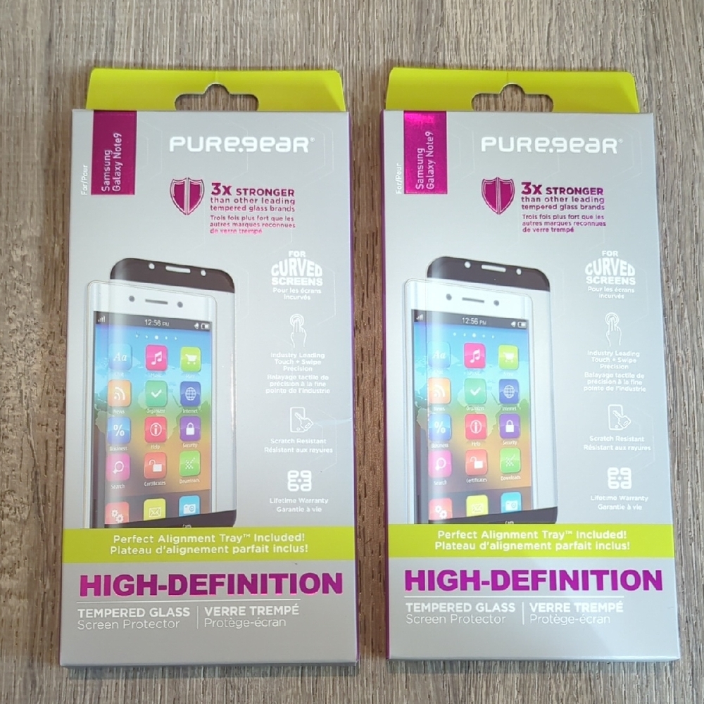 Pure Gear Samsung Galaxy Note9  Curved Screen Protector Tempered Glass Set Of 2